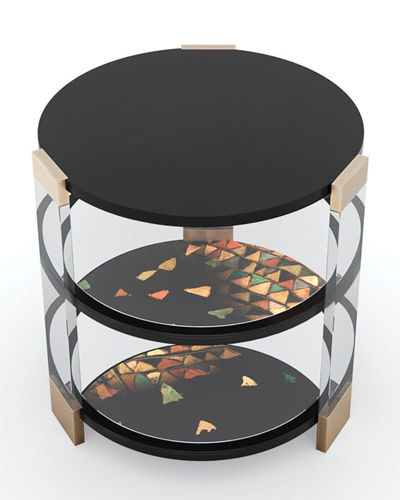 Shop Caracole Go Around It Side Table In Black