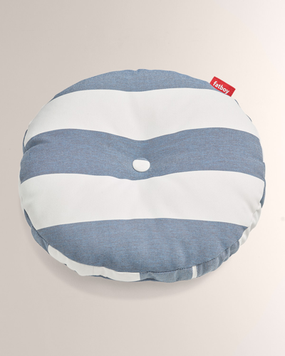 Shop Fatboy Circle Pillow In Stripe Ocean Blue
