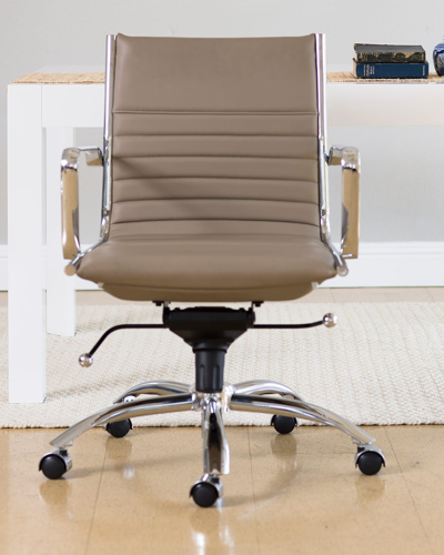Shop Euro Style Dirk Low Back Office Chair In Taupe