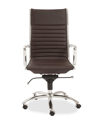 Shop Euro Style Dirk High Back Office Chair In Brown