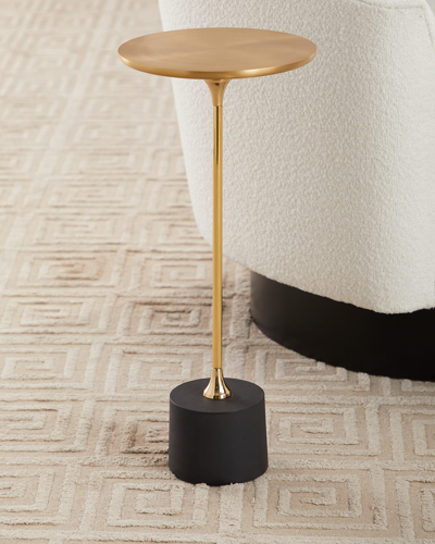 Shop Arteriors Fitz Accent Table In Brass/black