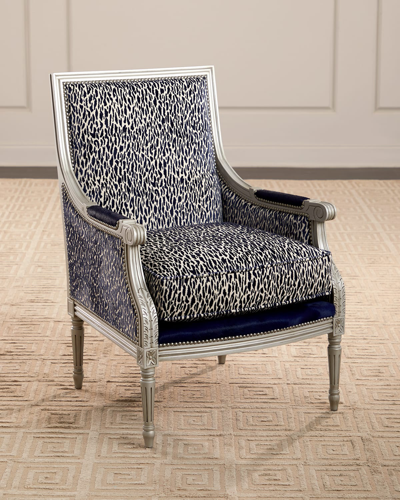 Shop Massoud Jonah Accent Chair In Midnight