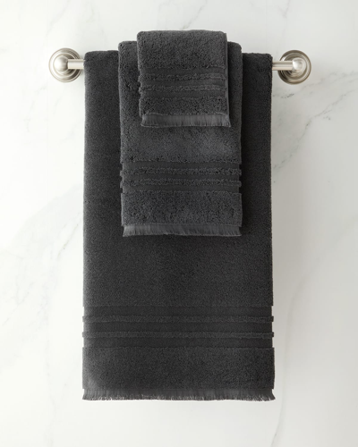 Shop Kassatex Mercer Wash Towel In Coal