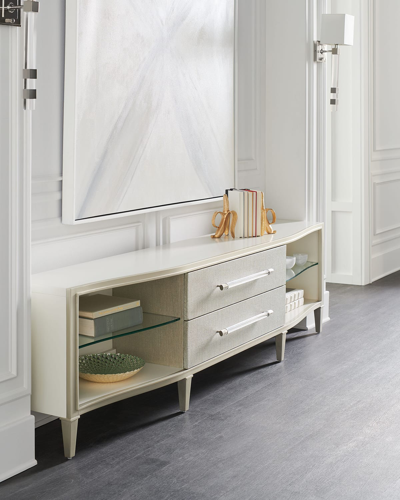 Shop Caracole Put On A Show Console Table In Pearly White