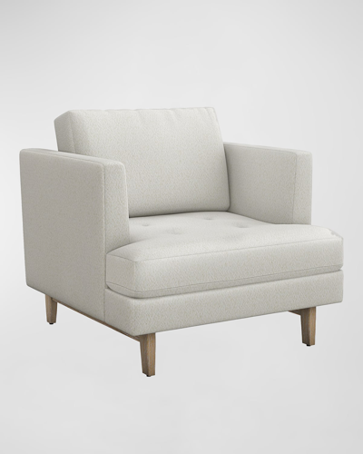 Shop Interlude Home Ayler Chair In Shearling Cream