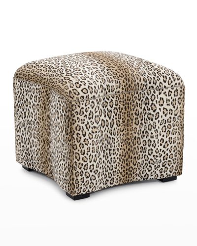 Shop John-richard Collection Curved Ottoman In Animal