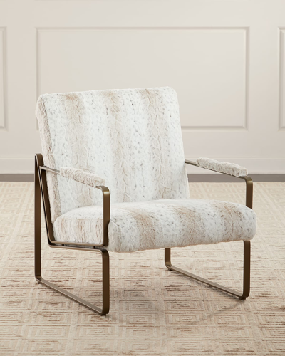 Shop Old Hickory Tannery Camille Metal Frame Chair In Ivory