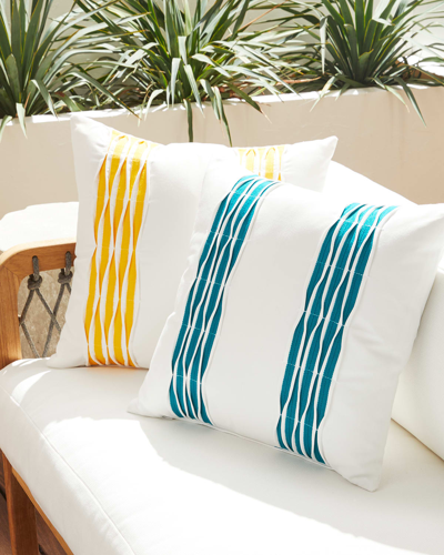 Shop Eastern Accents Tamaya Pintuck Decorative Pillow In Yellow