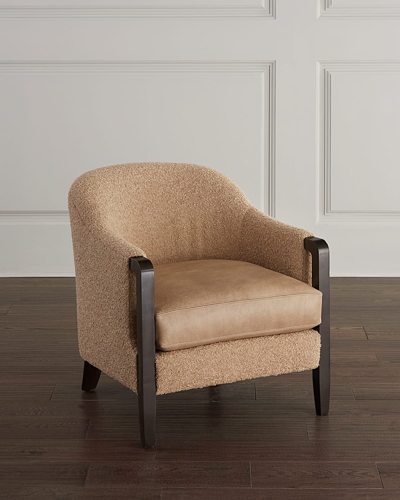 Shop Massoud Wesley Accent Chair In Taupe