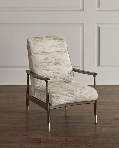 Massoud Noah Hair-on-hide Accent Chair In Mink