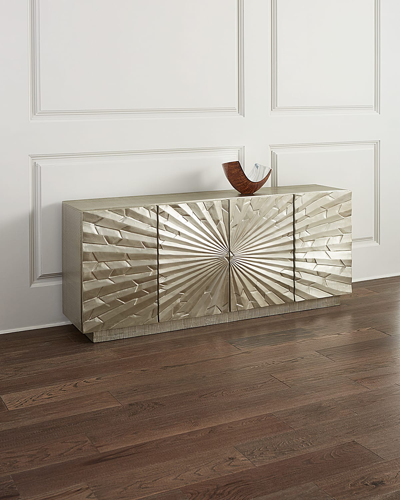 Shop Hooker Furniture Big Bang Entertainment Console In Silver