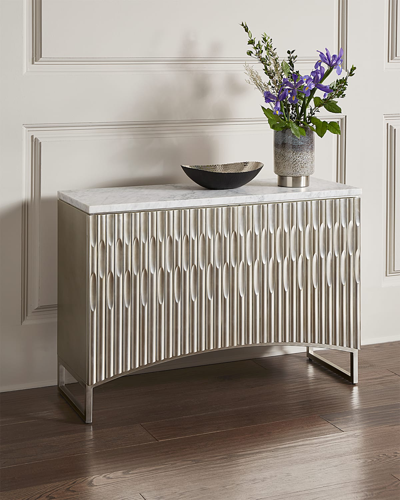 John-richard Collection Bourdon Chest With Doors In Silver