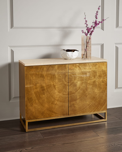 Shop John-richard Collection Tonatiuh Chest With Doors In Gold