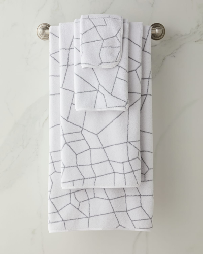 Shop Graccioza Amalia Hand Towel In White/silver