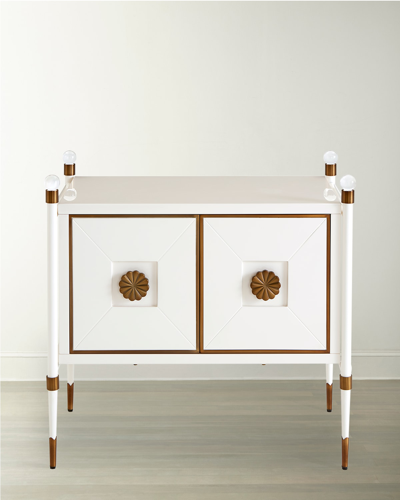 Shop Jonathan Adler Rider Small Cabinet - Limited Edition In Ivory