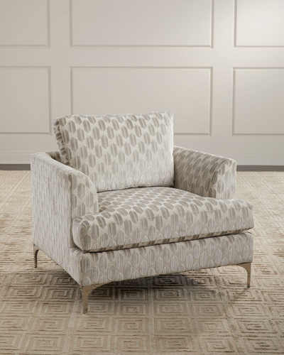 Shop Massoud Vivace Lounge Chair In Light Gray