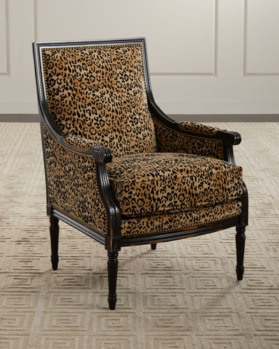 Shop Massoud Astras Accent Chair In Gold, Black