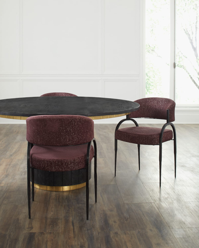 Shop Arteriors Bahati Chair In Bordeaux