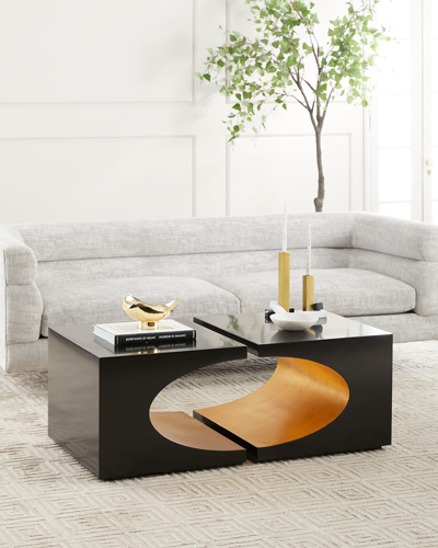 Shop Ambella Void Cocktail Table In Black / Gold