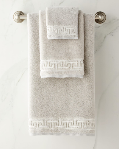 Shop Matouk Adelphi Hand Towel In Sterling