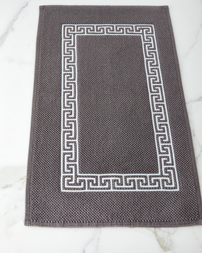 Matouk Adelphi Cotton Bath Rug In Charcoal