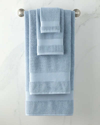 Polo Ralph Lauren Dawson Organic Cotton Wash Towel In Cascade Blue