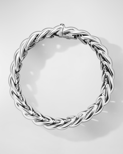 Shop David Yurman Sculpted Cable Bracelet In Silver, 14mm In Ss