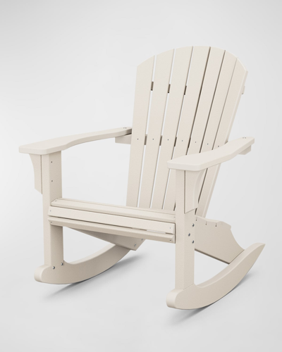 Shop Polywood Seashell Rocking Chair In Sand