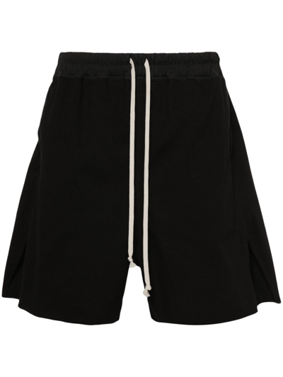 Shop Rick Owens Black Boxers Organic-cotton Track Shorts In Schwarz