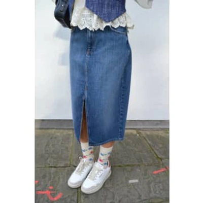 Shop Object Harlow Blue Denim Skirt
