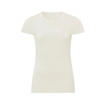 Shop Yaya Rib T-shirt | Ivory White