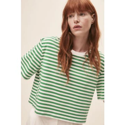 Shop Suncoo Milano Striped Cotton T-shirt