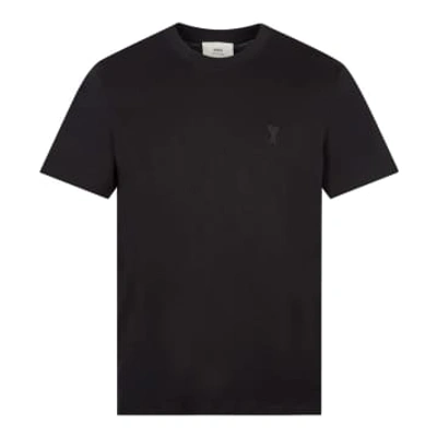 Shop Ami Alexandre Mattiussi Tonal Adc T-shirt In Black