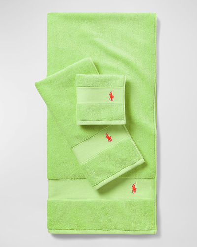 Shop Ralph Lauren Polo Player Body Sheet In Kiwi Lime