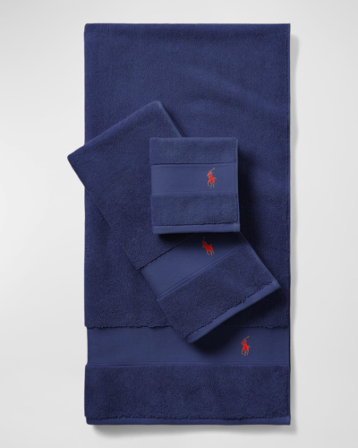 Shop Ralph Lauren Polo Player Body Sheet In Newport Navy