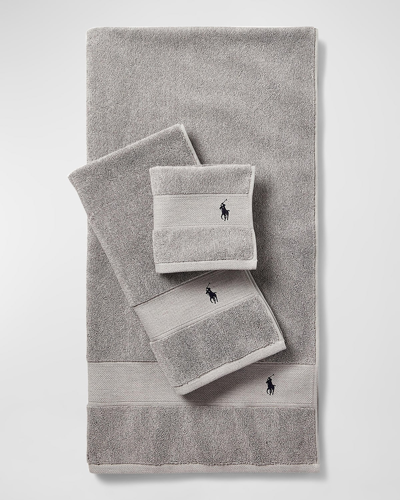 Shop Ralph Lauren Polo Player Wash Towel In Andover Heather