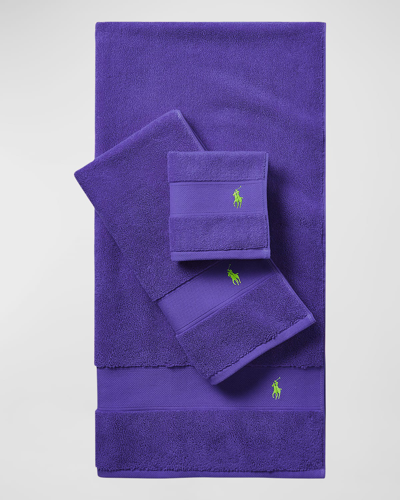 Shop Ralph Lauren Polo Player Bath Towel In Chalet Purple