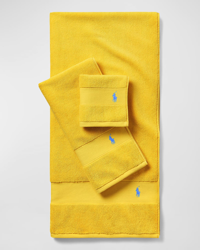 Shop Ralph Lauren Polo Player Bath Towel In Yellowfin