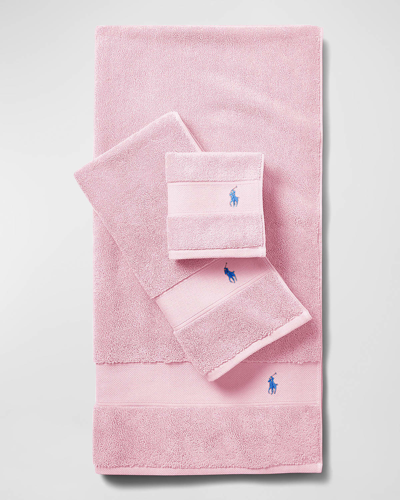 Shop Ralph Lauren Polo Player Bath Towel In Carmel Pink