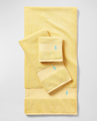 Shop Ralph Lauren Polo Player Bath Towel In Corn Yellow