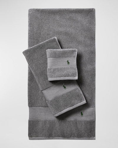 Shop Ralph Lauren Polo Player Hand Towel In Barclay Heather