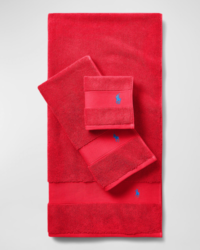 Polo Ralph Lauren Polo Player Hand Towel In Petal Red