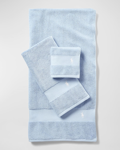 Polo Ralph Lauren Polo Player Hand Towel In Office Blue