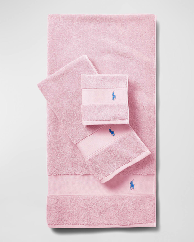 Shop Ralph Lauren Polo Player Wash Towel In Carmel Pink