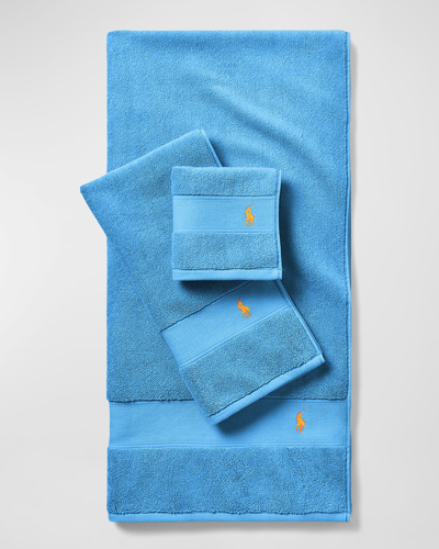 Polo Ralph Lauren Polo Player Hand Towel In Cove Blue
