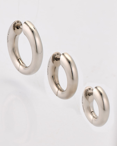 Shop Balenciaga Sharp Set Earrings P In 0668 Silver