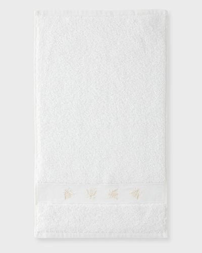 Tl At Home Mel Guest Towels, Set Of 2 In White/ivory