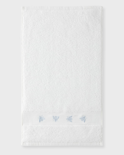 Tl At Home Mel Guest Towels, Set Of 2 In White/swedish Blu