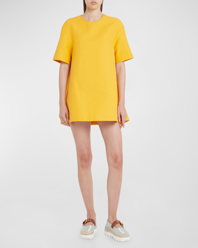 Shop Marni Short-sleeve Mini Shift Dress In Light Oran