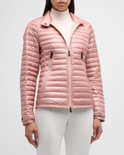 Shop Moncler Pontaix Packable Lightweight Puffer Jacket In Pastel Pink